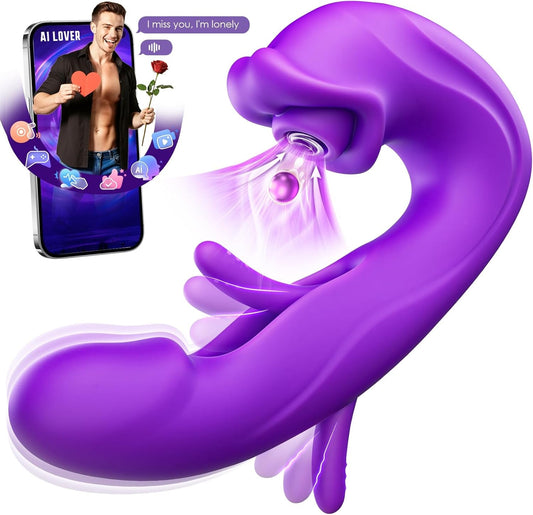 💖 2026 AI Smart G-Spot Massager with APP Control ✨ 7 Pulse Modes & 5 Tongue Teasing Patterns + Surprise Gift Included