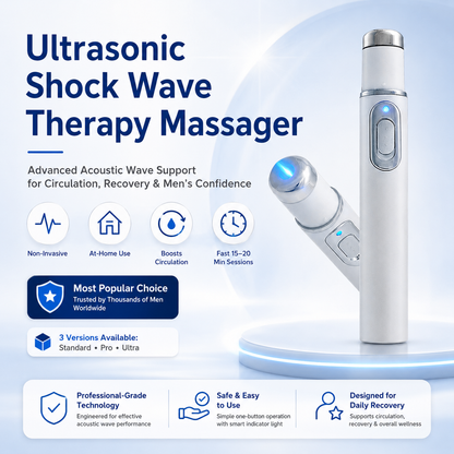 Shockwave Therapy Device. ——  Restore Blood Flow • Relieve Pain • Support Men's Performance